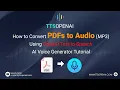 How to Convert PDFs to MP3 with OpenAI Text-to-Speech Easy AI Voice Generator Guide