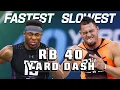 Slowest Fastest RB 40-Yard Dash Times of the 2010s