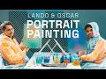 Download Lagu Lando Norris and Oscar Piastri take on Portrait Painting
