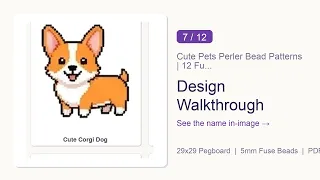 Cute Pets Perler Bead Patterns 12 Fuse Bead Templates Cat Dog Bunny Hama Bead Digital Downloa