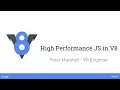 Google V8 developer Peter Marshall High Performance Javascript in V8
