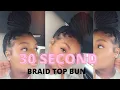 1 MIN KNOTLESS BRAIDS TOP BUN TUTORIAL ALLTHINGSSOMMERLY
