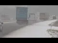 Drivers should be cautious when driving in heavy snow around Flagstaff
