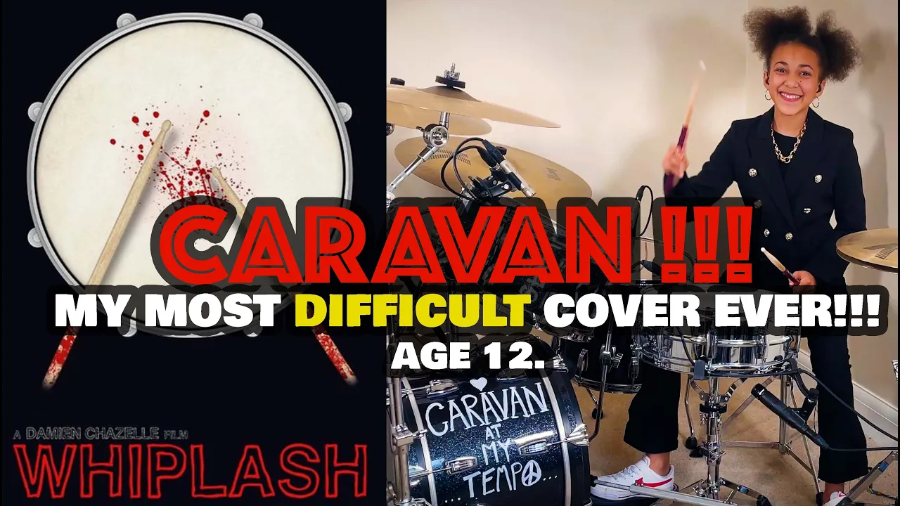 Caravan - Whiplash Movie - Most difficult drum cover EVER!!! - Age 12