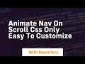 animate nav on scroll css only easy to customize