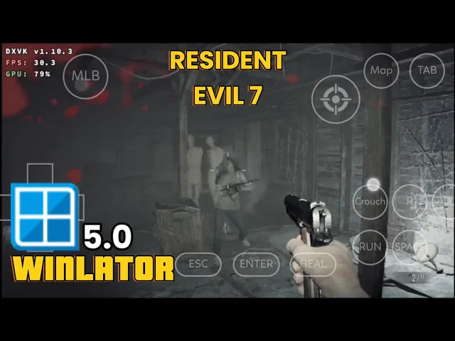 Winlator - Gameplay Resident Evil 7 - Emulator Windows Android