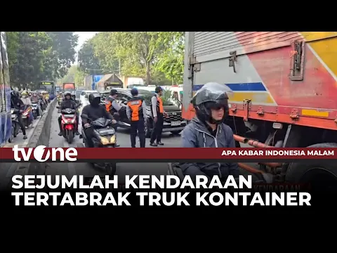 Rem Blong, Truk Kontainer Tabrak Belasan Kendaraan di Jaktim