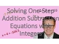 Addition and Subtraction Equations with Integers Simplifying Math