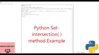 Python Set - intersection method Example
