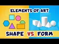 Elements of Art Shape vs Form Different between shape and form Fundamental of Drawing
