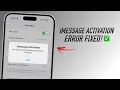 How To Fix iMessage Activation Error On iPhone in 3 Minutes