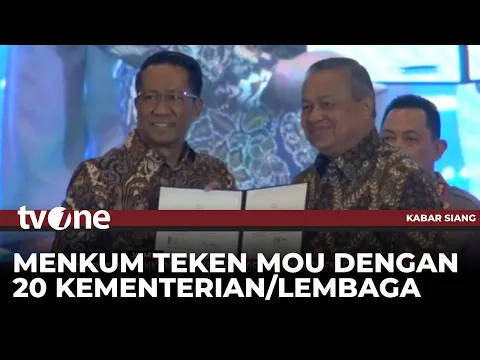 Menkum RI Teken MoU dengan 20 Kementerian dan Lembaga