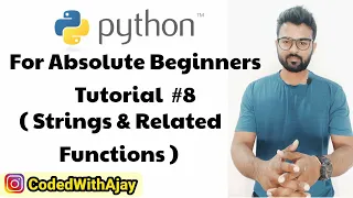 String Slicing And Other Functions In Python Python Tutorials For Absolute Beginners In Hindi