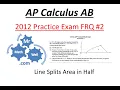 AP Calculus AB 2012 FRQ line splits area in half