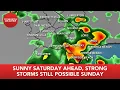 FIRST ALERT Sunny Saturday ahead strong storms still possible Sunday