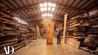 Inside the Nakashima Workshop Full of the World’s Rarest Wood | Architectural Digest