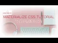 How to insert Tab-pane in Materialize CSS - part1