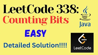 LeetCode 338 Counting Bits EASY JAVA Detailed Solution