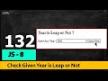 COPA JavaScript - 8 Check Given Year is Leap of Not
