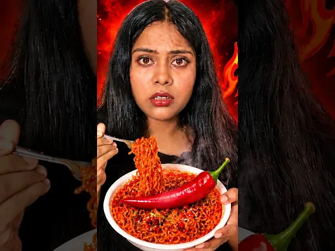 Super Spicy Korean Noodles Challenge#shorts #challenge