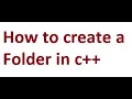 How to create folder in C to save programs
