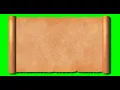 Blank Old Paper Scroll Animation in Green Screen Check Description Below