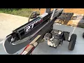 How to put the performance built 27 ton log splitter from horizontal to vertical