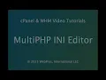 cPanel Tutorials - The MultiPHP INI Editor