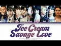 BTS X BLACKPINK (Ft Jason Derulo \u0026 Selena Gomez) - Savage Love X Ice Cream (Color Coded Lyrics Eng/R