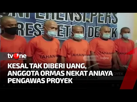 Detik-Detik Anggota Ormas Bacok Pengawas Proyek Lantaran Tak Diberi Uang