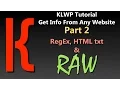 KLWP Tutorial - RAW and HTML txt with RegEx
