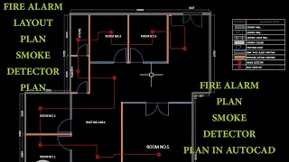 Download AutoCAD Tutorial -Fire Alarm Plan in AutoCAD-How to Smoke Detector Plan for Office Drawings Solution MP3