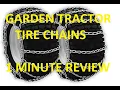 60 second review of garden tractor tire chains