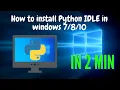 How to download and install python on Windows 10 easily Python 3 7 2