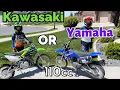 Kawasaki KLX110 vs Yamaha TTR110 Best Dirt Bike for kids 8-12