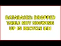Databases Dropped table not showing up in recycle bin 2 Solutions
