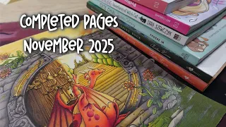 COMPLETED PAGES NOVEMBER 2025 ADULT COLORING