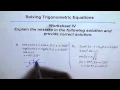Trigonometric Equations Worksheet IV Communication - EDEXCEL