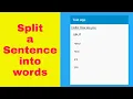 Split a sentence into words in Sketchware