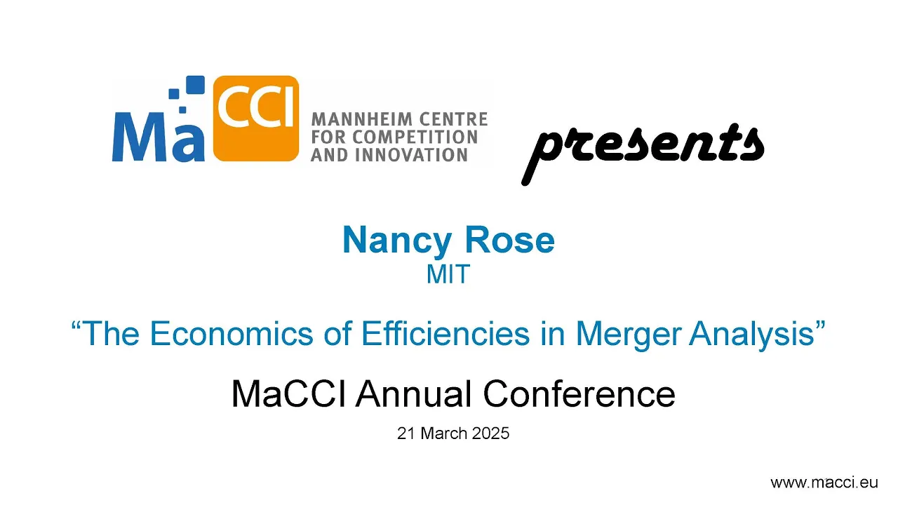 MaCCI Annual Conference: Keynote by Nancy Rose (MIT)