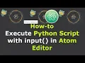How to Execute Python Script with input in Atom Editor