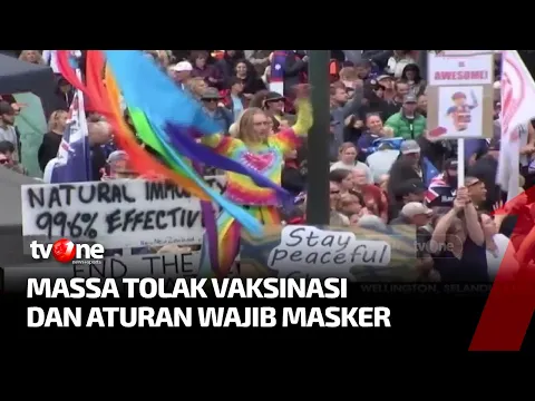 Aksi Demo Warga Tolak Vaksin dan Wajib Masker Tumpah di Jalanan