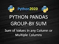 8B-Pandas GroupBy Sum Pandas Get Sum Values in Multiple Columns GroupBy Sum In Pandas Dataframe