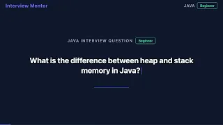 Heap vs Stack Memory in Java Explained in 90 Seconds