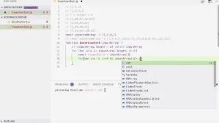 Insertion Sort Solution In JavaScript