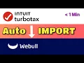 Import Webull Stock Crypto Trades to TurboTax in 1 Minute Full GUIDE 1099--DIV 1099-INT