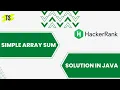 Simple Array Sum in Hackerrank - Java Simple Array Sum hackerrank in Tamil
