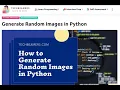Generate Random Images with Python Pillow NumPy Matplotlib and GANs