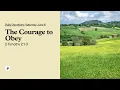 The Courage to Obey - Daily Devotional