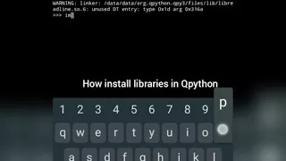 How install libraries in qpython